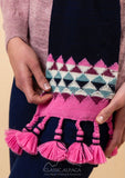 Geometric Knit Alpaca Scarf