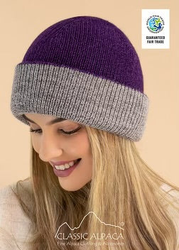 Unisex Reversible Knit English Alpaca Hat