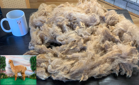 Washed Alpaca Fiber 4oz