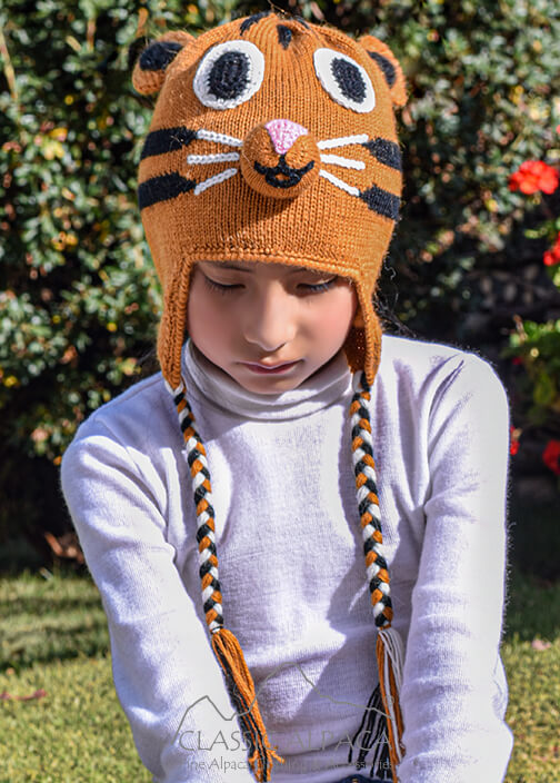 Crochet Shell Ponytail Hat For Child Crochet Tigers Hats Tiger - Main Image